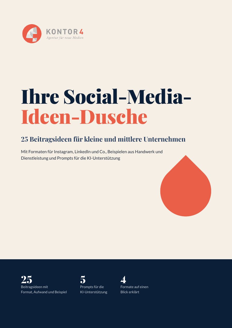 Titelseite: Ihre Social-Media-Ideen-Dusche
